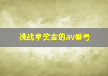 挑战拿奖金的av番号