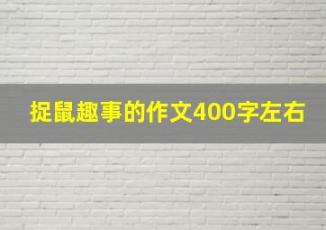 捉鼠趣事的作文400字左右