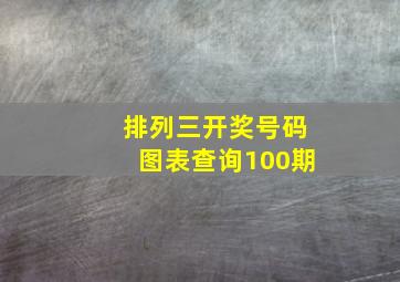 排列三开奖号码图表查询100期