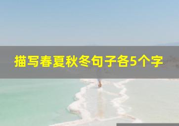 描写春夏秋冬句子各5个字