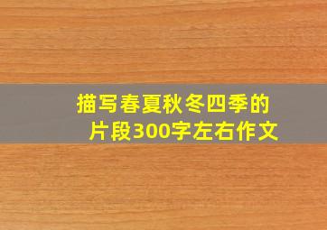 描写春夏秋冬四季的片段300字左右作文