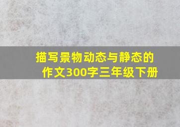 描写景物动态与静态的作文300字三年级下册