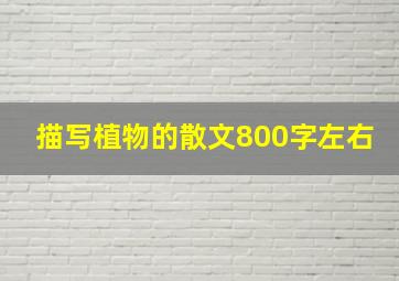 描写植物的散文800字左右