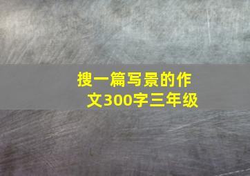 搜一篇写景的作文300字三年级