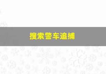 搜索警车追捕