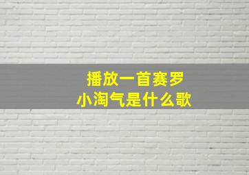 播放一首赛罗小淘气是什么歌