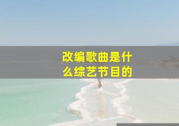 改编歌曲是什么综艺节目的