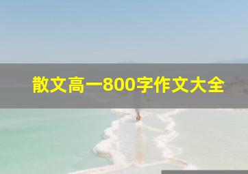 散文高一800字作文大全