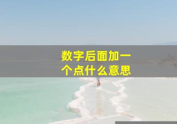 数字后面加一个点什么意思