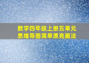 数学四年级上册五单元思维导图简单漂亮画法