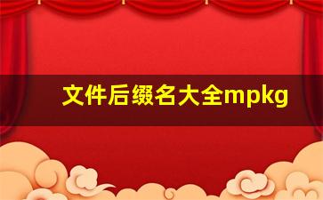 文件后缀名大全mpkg