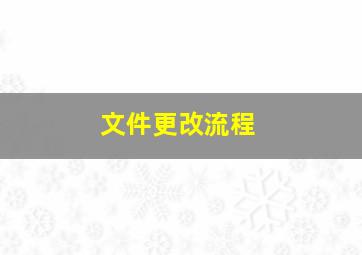 文件更改流程