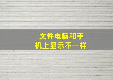 文件电脑和手机上显示不一样