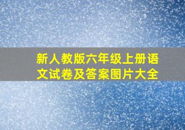 新人教版六年级上册语文试卷及答案图片大全