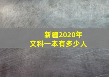 新疆2020年文科一本有多少人