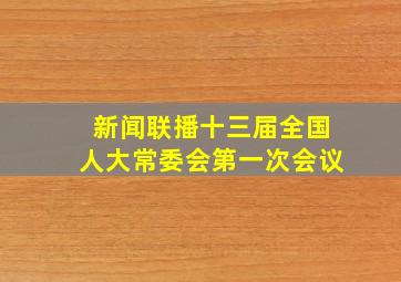 新闻联播十三届全国人大常委会第一次会议