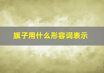 旗子用什么形容词表示