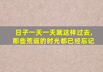 日子一天一天就这样过去,那些荒诞的时光都已经忘记