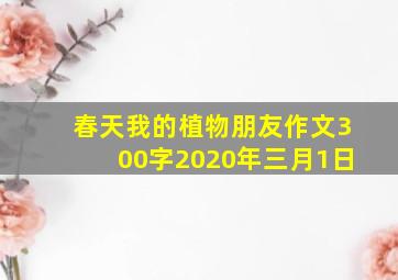 春天我的植物朋友作文300字2020年三月1日