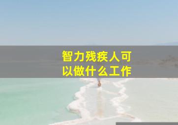 智力残疾人可以做什么工作