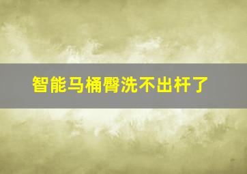 智能马桶臀洗不出杆了