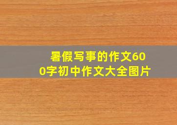 暑假写事的作文600字初中作文大全图片