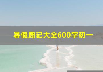 暑假周记大全600字初一