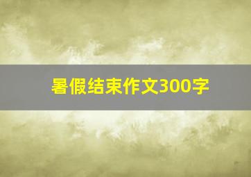 暑假结束作文300字