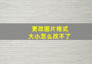 更改图片格式大小怎么改不了