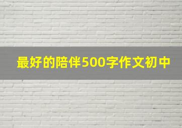 最好的陪伴500字作文初中