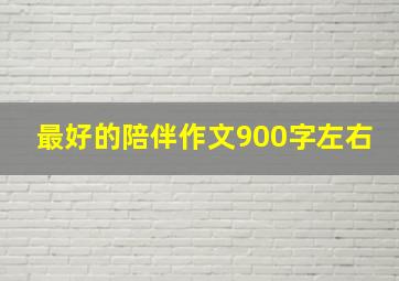 最好的陪伴作文900字左右