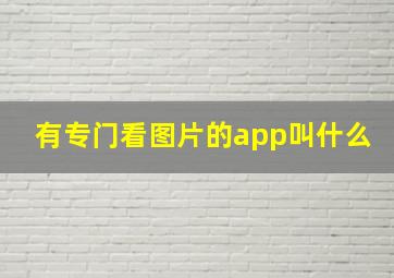 有专门看图片的app叫什么