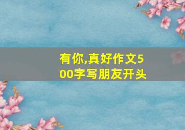 有你,真好作文500字写朋友开头