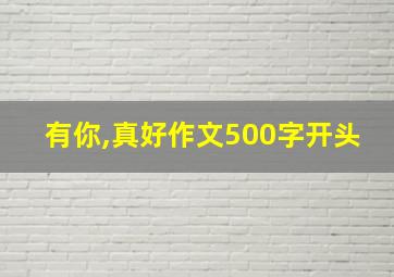 有你,真好作文500字开头