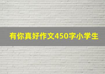 有你真好作文450字小学生