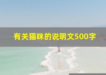 有关猫咪的说明文500字