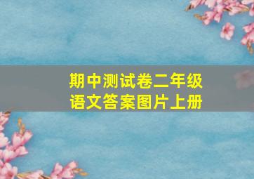 期中测试卷二年级语文答案图片上册