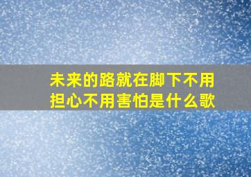 未来的路就在脚下不用担心不用害怕是什么歌