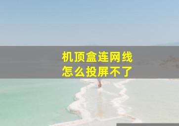 机顶盒连网线怎么投屏不了