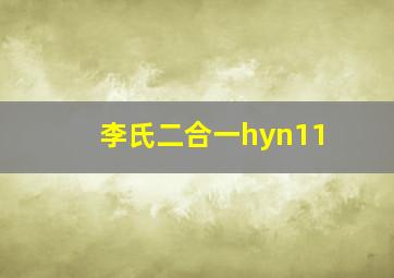 李氏二合一hyn11