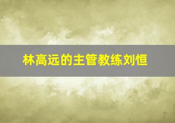 林高远的主管教练刘恒