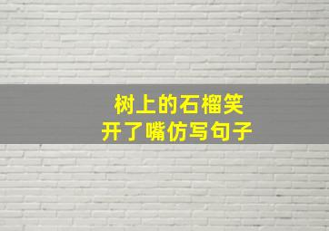 树上的石榴笑开了嘴仿写句子