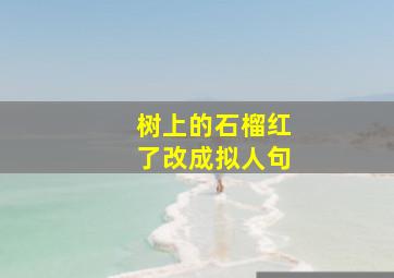 树上的石榴红了改成拟人句