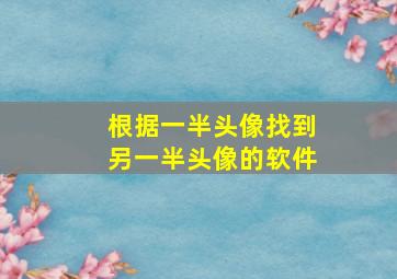 根据一半头像找到另一半头像的软件