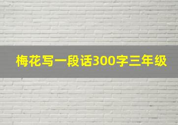 梅花写一段话300字三年级