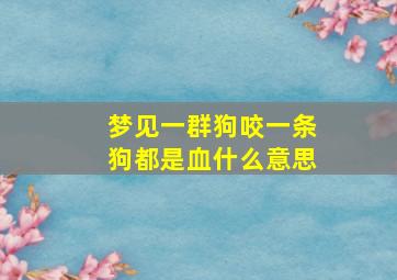 梦见一群狗咬一条狗都是血什么意思