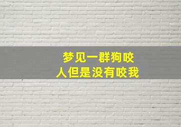 梦见一群狗咬人但是没有咬我