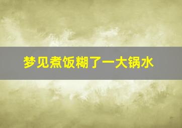 梦见煮饭糊了一大锅水