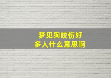 梦见狗咬伤好多人什么意思啊