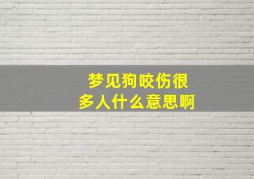 梦见狗咬伤很多人什么意思啊